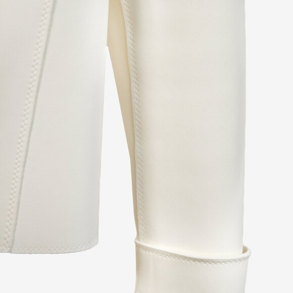 Marie Saint Pierre White Scuba Neoprene Blazer Jacket - Picture 6 of 7